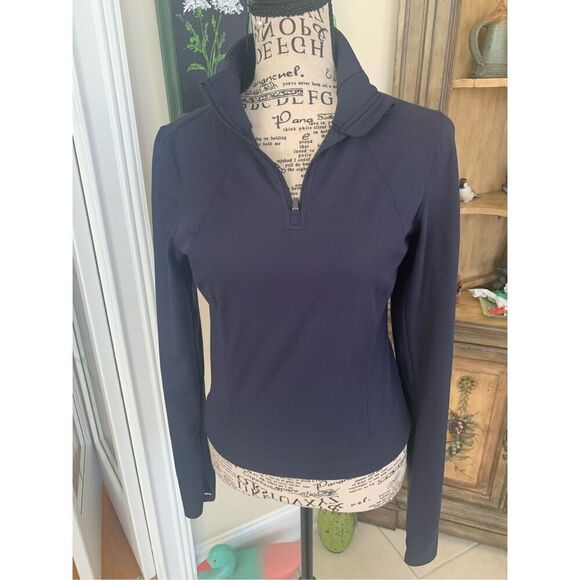 Yogalicious Pullover Navy 1/4 Zip Long Sleeve - Picture 9 of 9